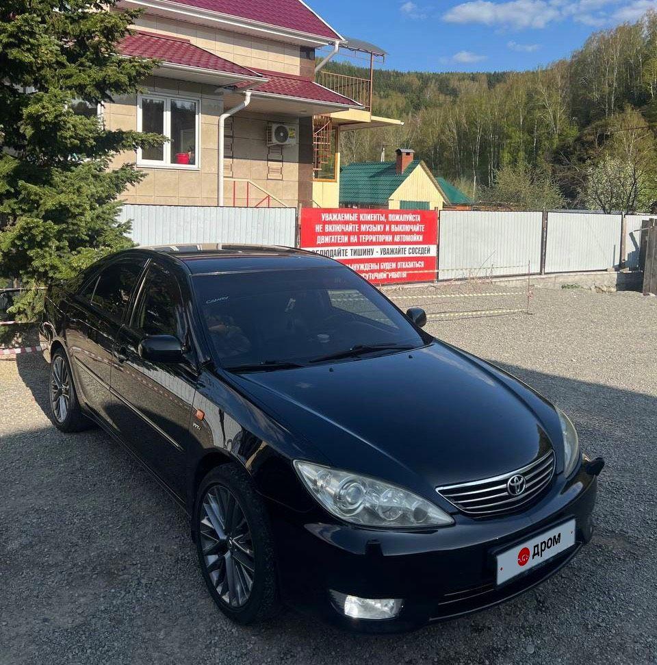 Купить Toyota Camry 2005 в Горно-Алтайске, Продается Легендарная СТРЕКОЗА,  2.4 литра, седан, с пробегом, Республика Алтай, руль левый, черный, бензин,  передний привод