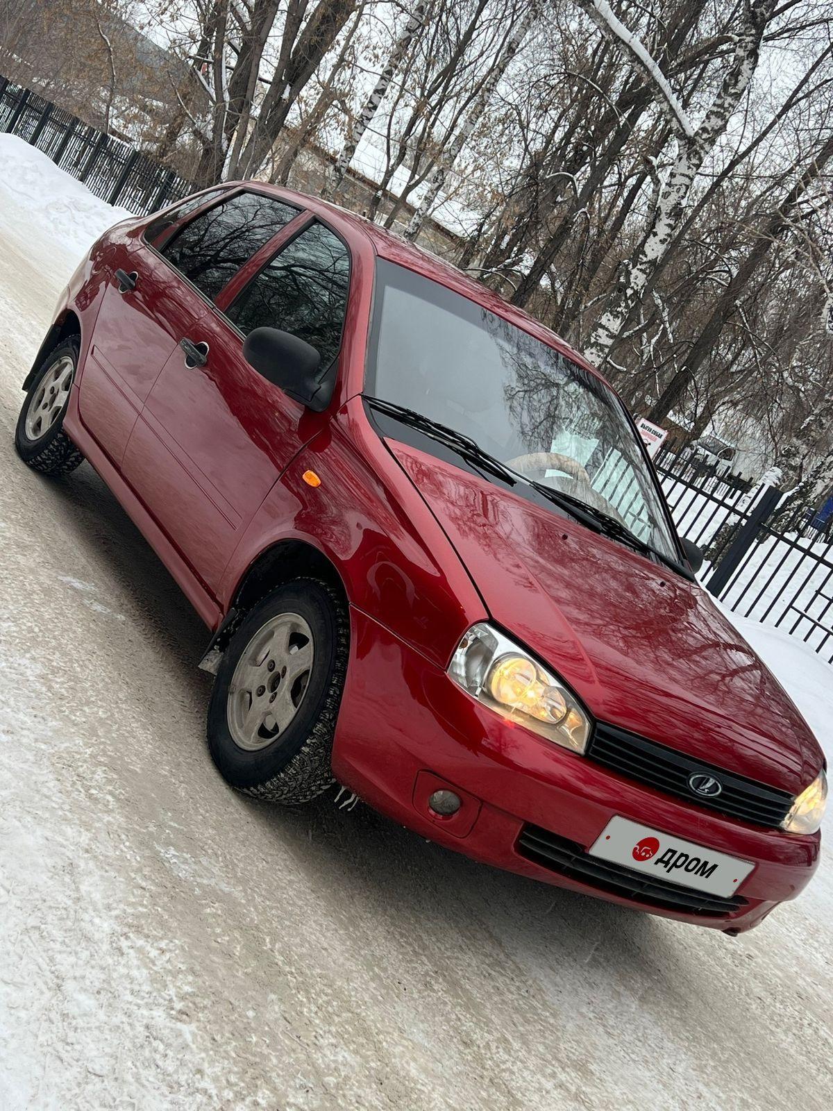 Авто Лада Kalina 2007 в Белорецке, седан, мкпп, бензин, красный, 1.6 литра