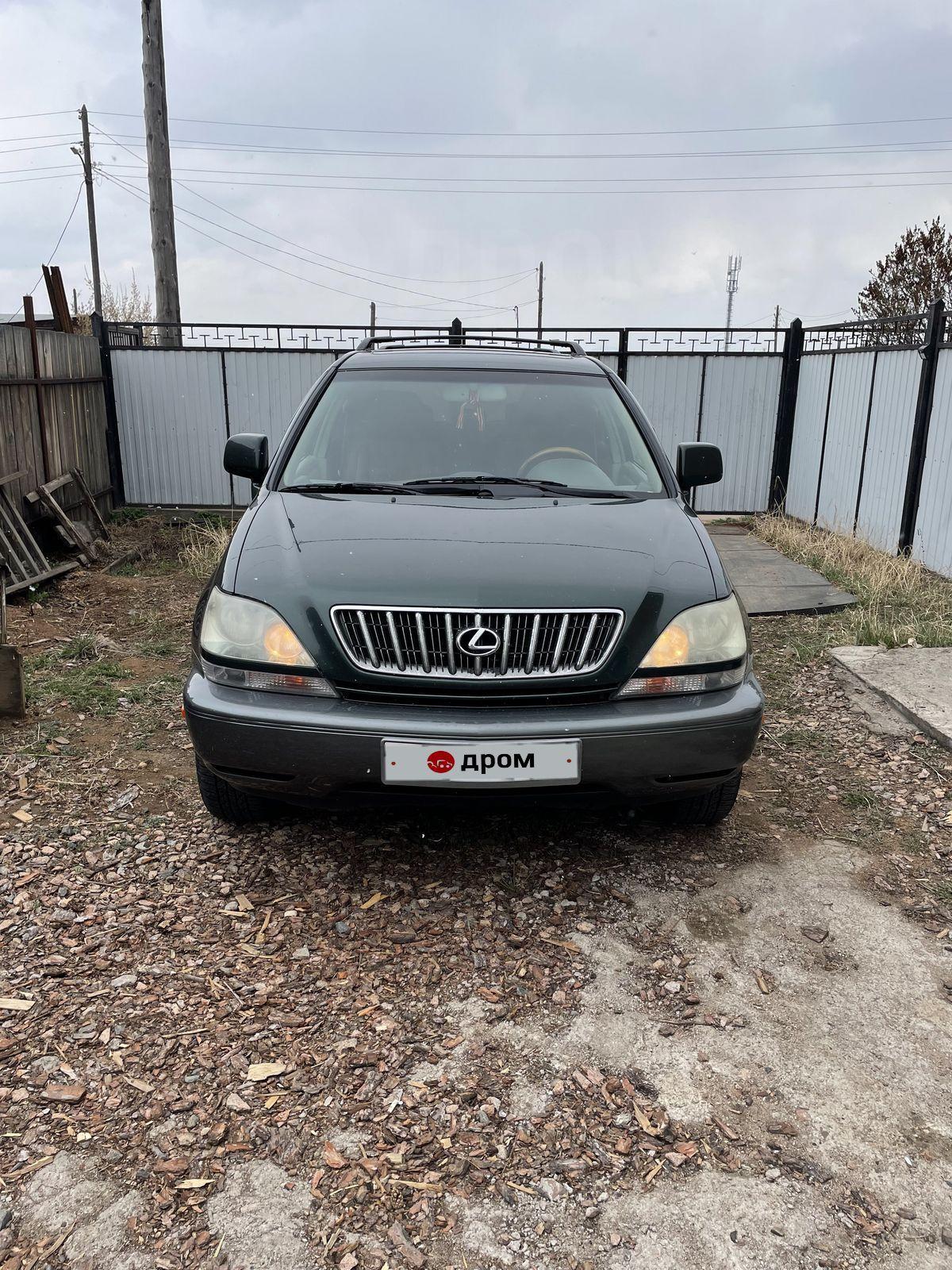 Lexus RX300 2001 год в Улан-Удэ, Продается надежный, пробег 303000 км,  зеленый, 3 литра, бензин, цена 770 тыс.рублей, бу, 4 wd, АКПП, левый руль