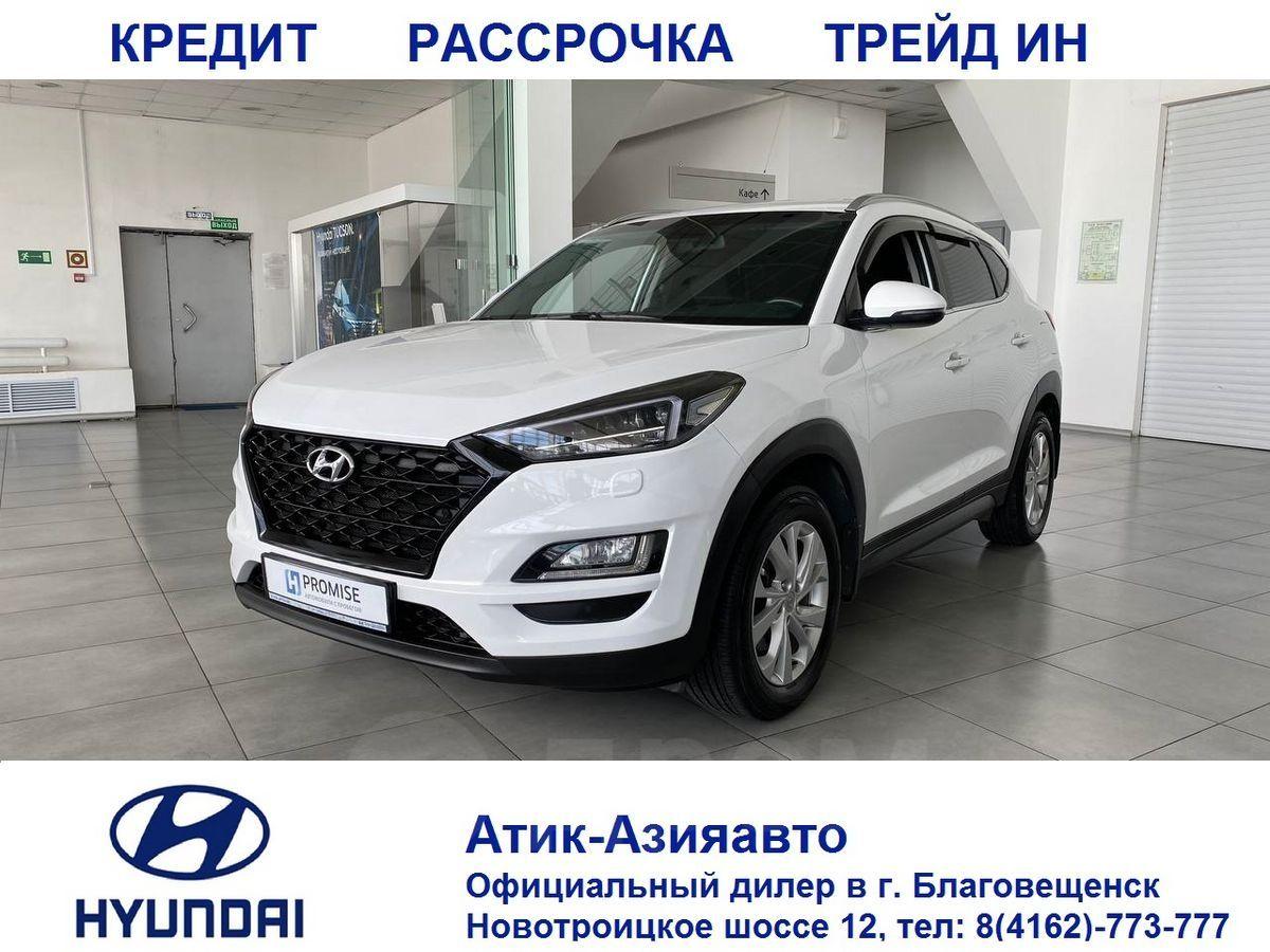 Купить Хендай Туссан 2018 в Благовещенске, 2 собственника, охранный  комплекс PANDORA+GSM, подогревы передних/задних сидений, возможен обмен,  белый, бензин, 4вд